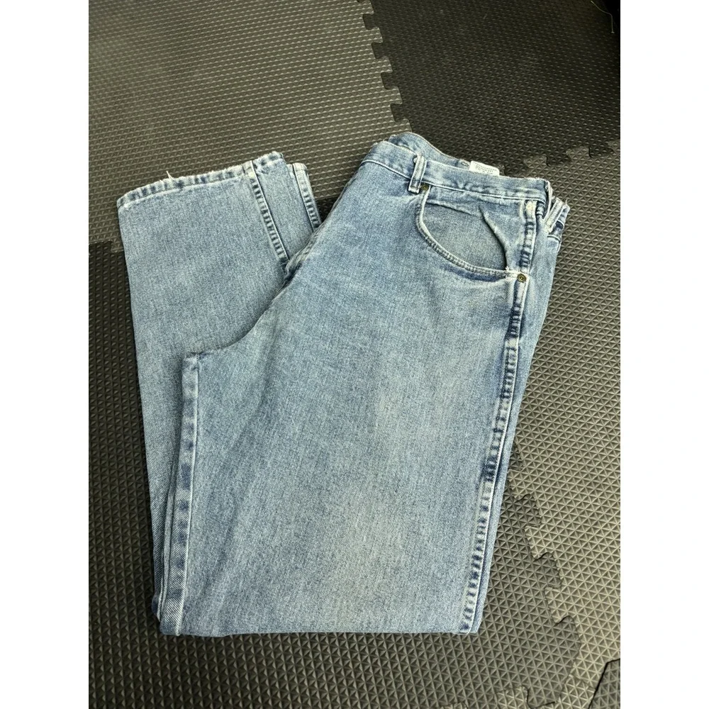 Wrangler Men's Regular Fit Jeans Size 40 x 32 Light Wash Blue Denim Workwear